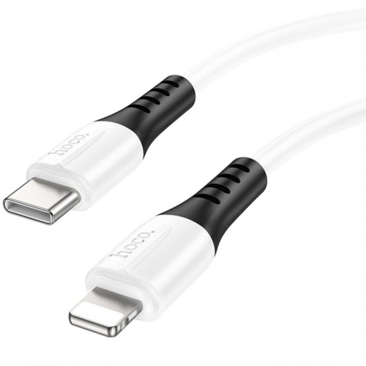 Дата кабель Hoco X82 Silicone Type-C to Lightning 20W (1m) White - зображення 2 