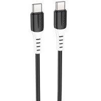 Дата кабеля Hoco X82 Silicone Type-C to Type-C 60W (1m) Black