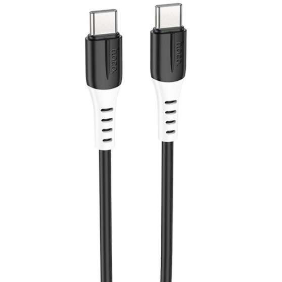 Дата кабеля Hoco X82 Silicone Type-C to Type-C 60W (1m) Black