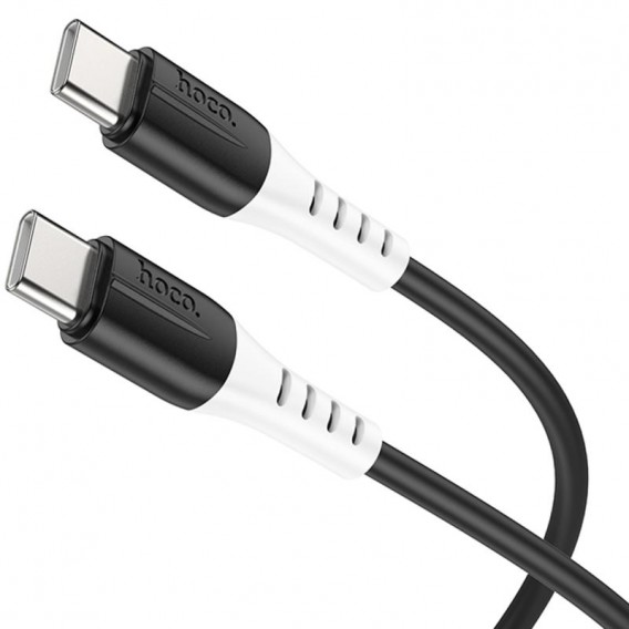 Дата кабель Hoco X82 Silicone Type-C to Type-C 60W (1m) Black