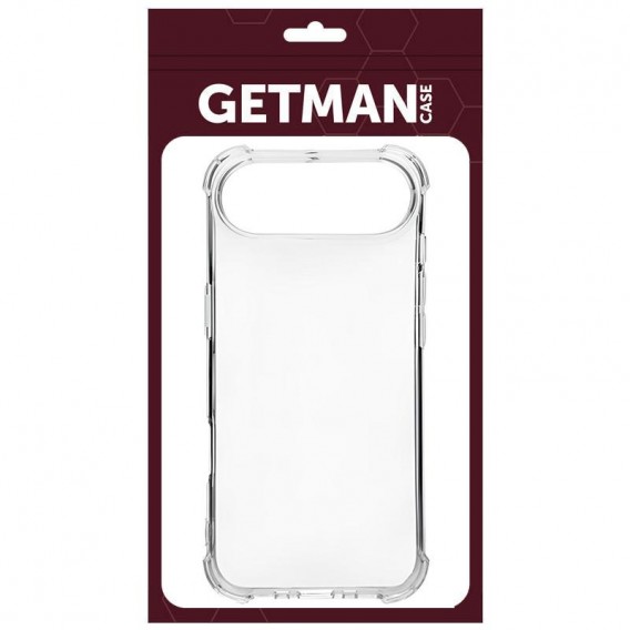 TPU чохол GETMAN Ease logo посилені кути для Apple iPhone 17 Air (6.5") Безбарвний (прозорий)