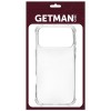 TPU чохол GETMAN Ease logo посилені кути для Apple iPhone 17 Pro (6.3") Безбарвний (прозорий)