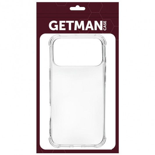 TPU чохол GETMAN Ease logo посилені кути для Apple iPhone 17 Pro Max (6.9") Безбарвний (прозорий) - зображення 7 