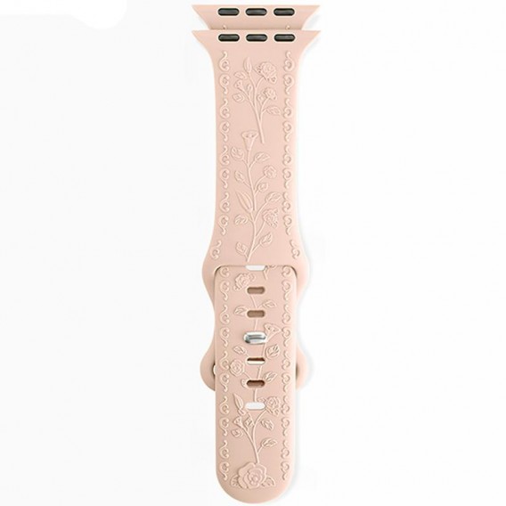Ремінець Hoco WA30 Flexible series 3D solid color silicone strap для Apple watch 38/40/41mm Powder Sand