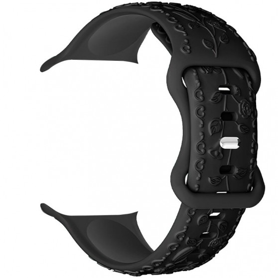 Ремешок Hoco WA30 Flexible series 3D solid color silicone strap для Apple watch 42(ser.1-3)/44/45/49 Black