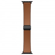 Ремінець Hoco WA34 Basic magnetic buckle silicone leather strap для Apple watch 38/40/41/42mm Brown