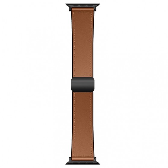 Ремешок Hoco WA34 Basic magnetic buckle silicone leather strap для Apple watch 38/40/41/42mm Brown