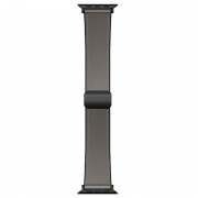 Ремінець Hoco WA34 Basic magnetic buckle silicone leather strap для Apple watch 38/40/41/42mm Dark Gray