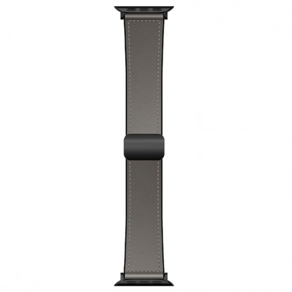 Ремінець Hoco WA34 Basic magnetic buckle silicone leather strap для Apple watch 38/40/41/42mm Dark Gray