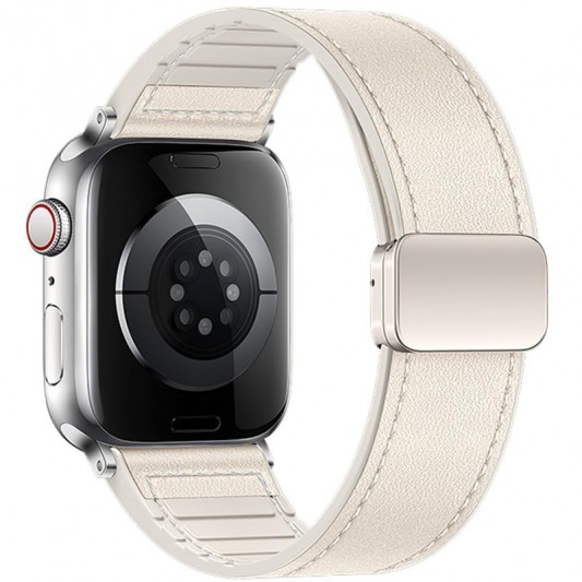 Ремінець Hoco WA34 Basic magnetic buckle silicone leather strap для Apple watch 38/40/41/42mm Star Color - зображення 1 