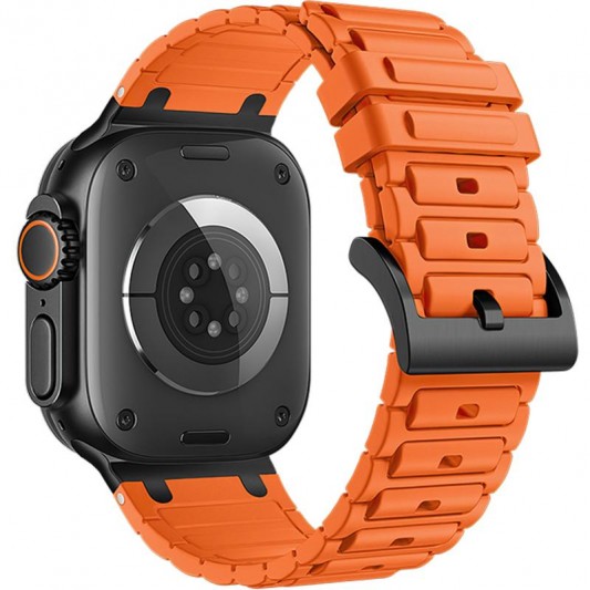 Ремінець Hoco WA35 Emir series thickened silicone strap для Apple watch 44/45/46/49mm Orange - зображення 1 