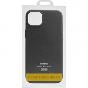 Шкіряний чохол Leather Case (AAA) with MagSafe and Animation для Apple iPhone 16 Plus (6.7") Black