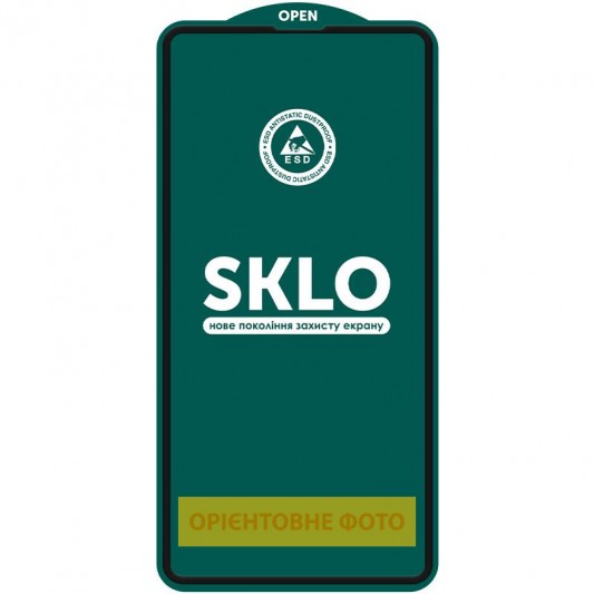 Захисне скло SKLO 5D (тех.пак) для Apple iPhone 17 / 16 Pro (6.3") Чорний