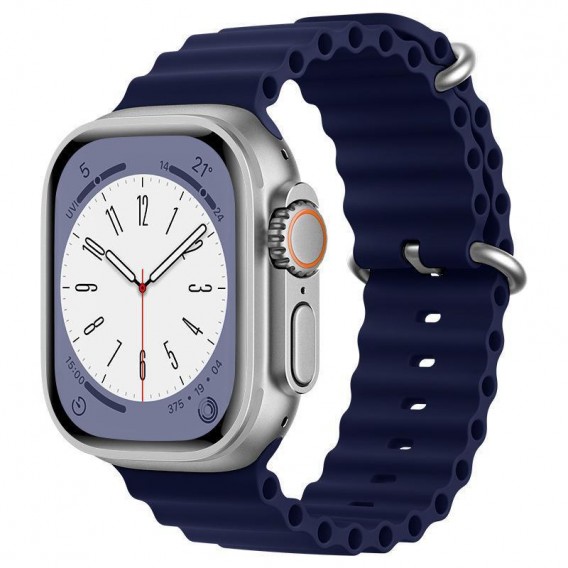 Ремінець Ocean Band для Apple Watch 38/40/41/42mm(ser.10) Синій / Deep navy
