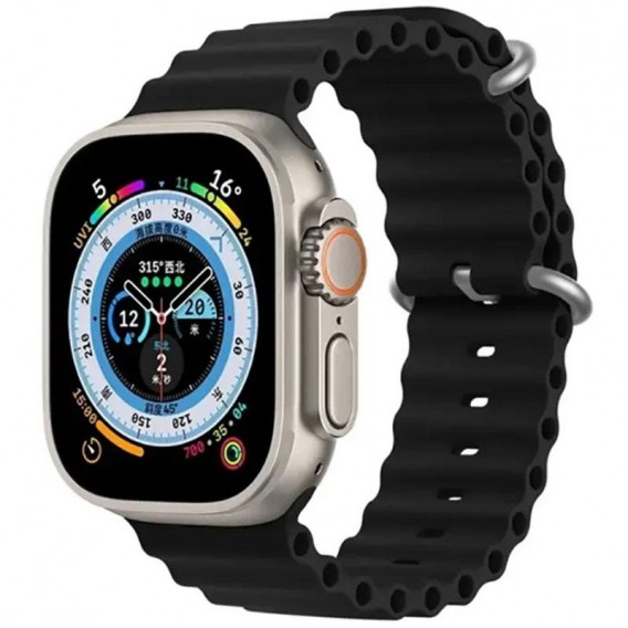 Ремінець Ocean Band для Apple Watch 38/40/41/42mm(ser.10) Чорний / Black