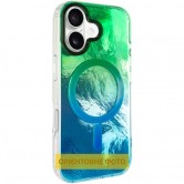 Чехол TPU Shiny Mountain (MagFit) для Apple iPhone 17 (6.3 дюйма) Green / Blue