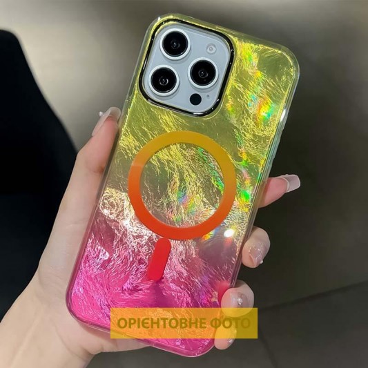 Чохол TPU Shiny Mountain (MagFit) для Apple iPhone 17 (6.3") Yellow / Pink - зображення 1 