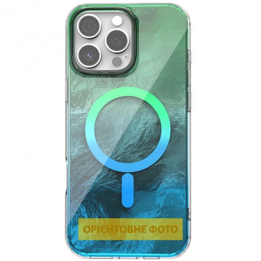 Чохол TPU Shiny Mountain (MagFit) для Apple iPhone 17 Air (6.5") Green / Blue