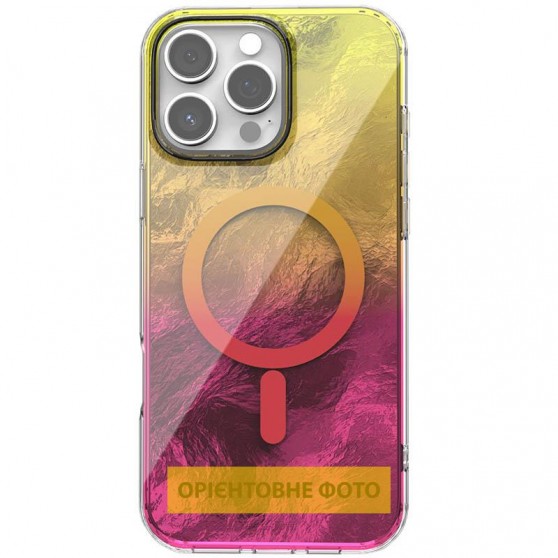Чохол TPU Shiny Mountain (MagFit) для Apple iPhone 17 Air (6.5") Yellow / Pink