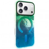TPU чохол для iPhone 18 Pro Max / 17 Pro Max Shiny Mountain з MagFit, Зелено-синій