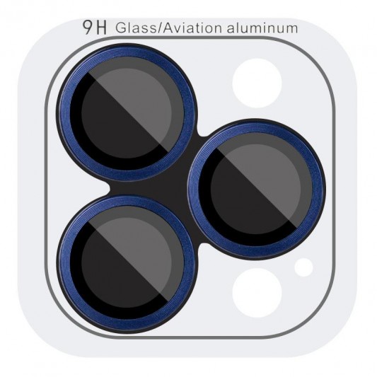Захисне скло Metal Classic на камеру (у упак.) для Apple iPhone 17 Pro (6.3") / 17 Pro Max (6.9") Синій / Dark Blue