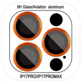Захисне скло Metal Classic на камеру (у упак.) для Apple iPhone 17 Pro (6.3") / 17 Pro Max (6.9") Помаранчевий / Orange