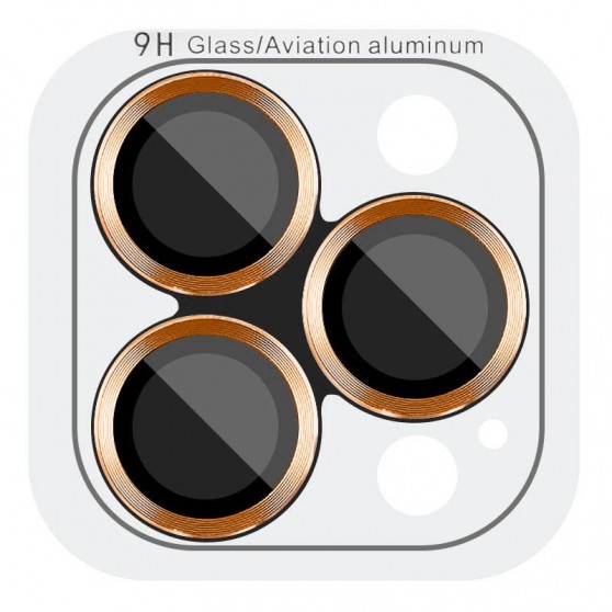 Защитное стекло Metal Classic на камеру (в упаковке) для Apple iPhone 17 Pro (6.3") / 17 Pro Max (6.9") Оранжевый / Orange