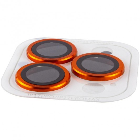 Захисне скло Metal Classic на камеру (у упак.) для Apple iPhone 17 Pro (6.3") / 17 Pro Max (6.9") Помаранчевий / Orange - зображення 2 