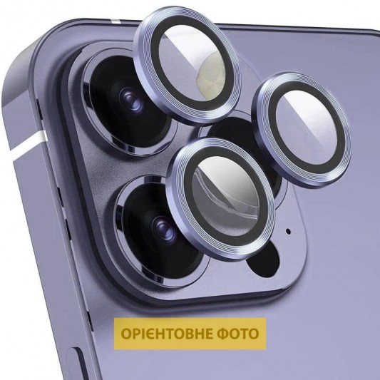Захисне скло Metal Classic на камеру (у упак.) для Apple iPhone 17 (6.3") Блакитний / Light Blue - зображення 3 