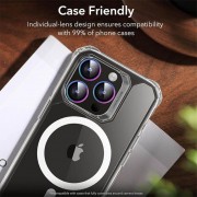 Захисне скло Metal Classic на камеру (у упак.) для Apple iPhone 17 Air (6.5") Бузковий / Rainbow