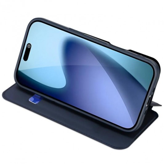 Чохол-книжка Dux Ducis з кишенею для візиток для Apple iPhone 17 (6.3") Синій - зображення 1 