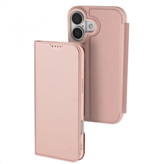 Чохол-книжка Dux Ducis з кишенею для візиток для Apple iPhone 17 (6.3") Rose Gold