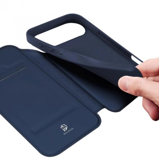Чохол-книжка Dux Ducis з кишенею для візиток для Apple iPhone 17 Air (6.5") Синій - зображення 2 