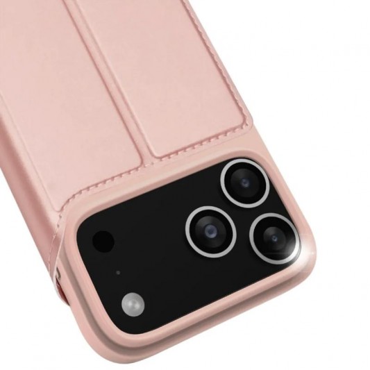 Чохол-книжка Dux Ducis з кишенею для візиток для Apple iPhone 17 Pro (6.3") Rose Gold - зображення 4 