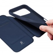 Чохол-книжка Dux Ducis з кишенею для візиток для Apple iPhone 17 Pro (6.3") Синій