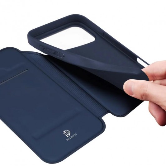 Чохол-книжка Dux Ducis з кишенею для візиток для Apple iPhone 17 Pro (6.3") Синій - зображення 3 