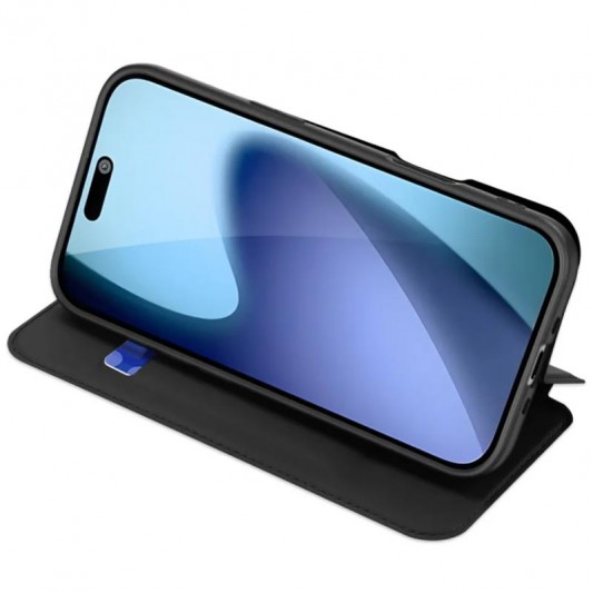 Чохол-книжка Dux Ducis з кишенею для візиток для Apple iPhone 17 Pro (6.3") Чорний - зображення 1 