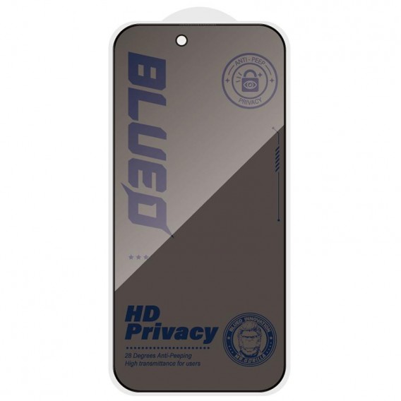 Захисне 2.5D скло Blueo Full Cover Anti-Peep для Apple iPhone 17 / 17 Pro (6.3") Чорний