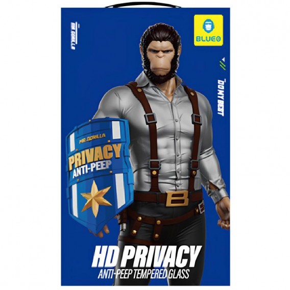 Захисне 2.5D скло Blueo Full Cover Anti-Peep для Apple iPhone 17 Pro Max (6.9") Чорний