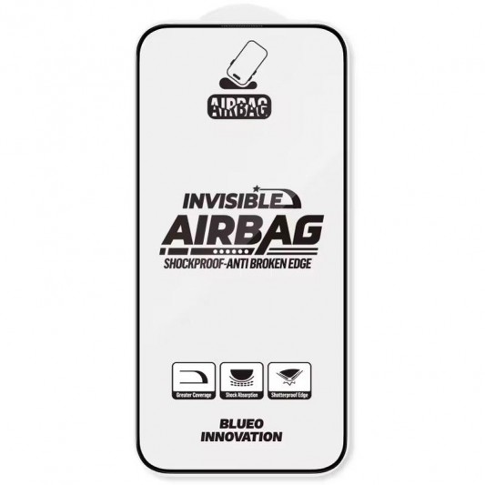 Захисне 3D скло Blueo Invisible Airbag Anti-broken для Apple iPhone 17 / 17 Pro (6.3") Чорний - зображення 1 