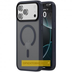 TPU+PC чохол Metal Buttons with MagSafe Colorful для Apple iPhone 17 (6.3") Синій / Navy Blue
