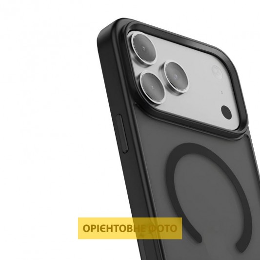 TPU+PC чохол Metal Buttons with MagSafe Colorful для Apple iPhone 17 (6.3") Чорний / Black - зображення 2 