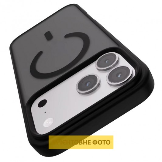 TPU+PC чохол Metal Buttons with MagSafe Colorful для Apple iPhone 17 (6.3") Чорний / Black - зображення 3 