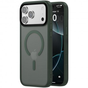 TPU+PC чехол Metal Buttons with MagSafe Colorful для Apple iPhone 17 Pro (6.3") Зеленый / Dark Green