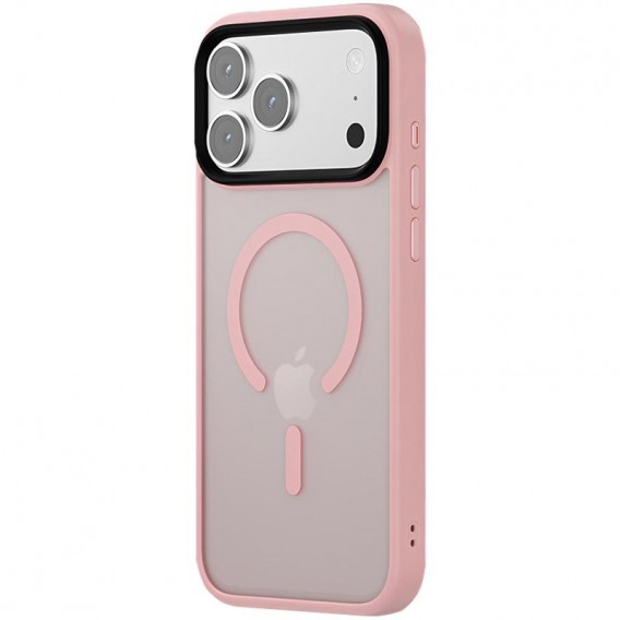 TPU+PC чохол Metal Buttons with MagSafe Colorful для Apple iPhone 17 Pro (6.3") Рожевий / Pink