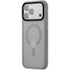 TPU+PC чохол Metal Buttons with MagSafe Colorful для Apple iPhone 17 Pro (6.3") Сірий / Grey