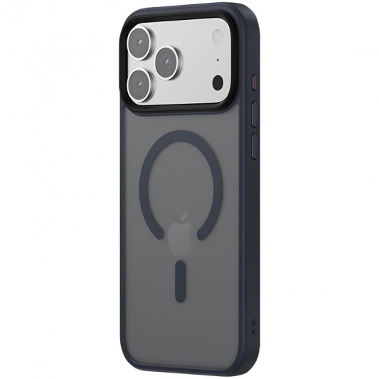 TPU+PC чохол Metal Buttons with MagSafe Colorful для Apple iPhone 17 Pro (6.3") Синій / Navy Blue - зображення 1 