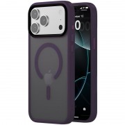 TPU+PC чохол Metal Buttons with MagSafe Colorful для Apple iPhone 17 Pro (6.3") Темно-фіолетовий / Dark Purple