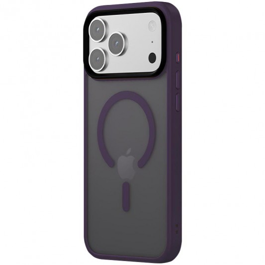 TPU+PC чохол Metal Buttons with MagSafe Colorful для Apple iPhone 17 Pro (6.3") Темно-фіолетовий / Dark Purple - зображення 1 