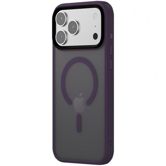 TPU+PC чохол Metal Buttons with MagSafe Colorful для Apple iPhone 17 Pro (6.3") Темно-фіолетовий / Dark Purple